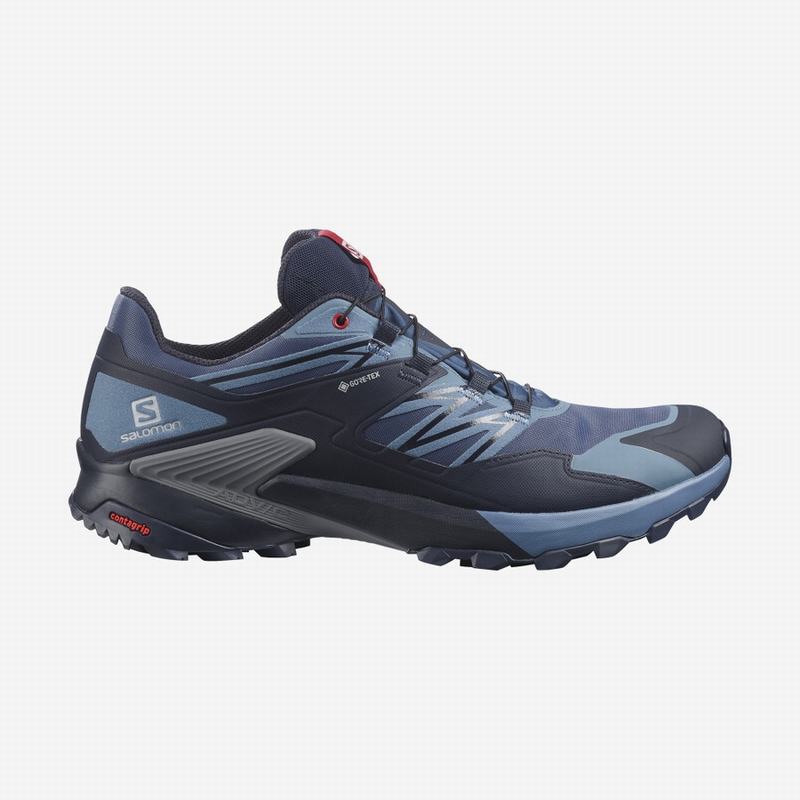 Buty Do Biegania W Terenie Męskie Salomon WINGS SKY GORE-TEX - Granatowe / Czerwone - Polska (268-SU